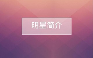 明星企划概念模板下载