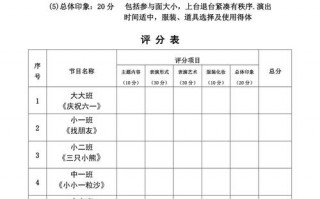 节目表演评分