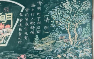 清明板报设计模板（清明板报简笔画）