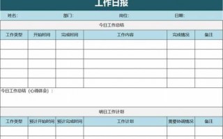 软件开发工作日报模板_软件开发工作日报模板图片