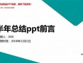 生产部ppt前言模板怎么写