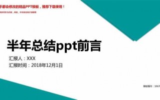 生产部ppt前言模板怎么写