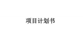 项目策划书模板word免费 项目策划书模板格式