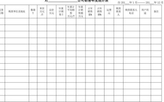 一年销量表模板（一年的销量）