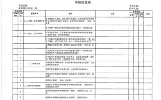 cnas2019版内审及检查记录 cnas实验室内审部门检查表模板