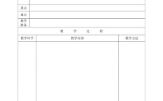 小学语文教案通用模板表格 小学语文教师教案模板下载