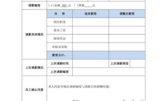 调薪申请表的业绩模板,调薪业绩报告 