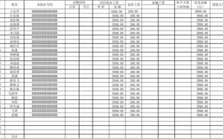 安装工人工资册模板（安装工薪酬结构）