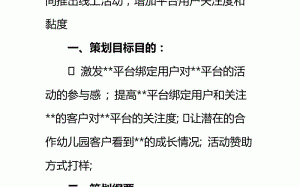 微信活动计划书模板（微信活动策划案）