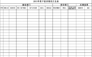 投诉年终总结范文 年度投诉表格模板