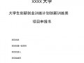  大创申报书项目模板「大创项目申报书范文主要内容怎么写」