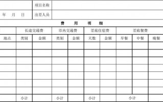 出差报销表格如何做 出差报销表格模板月报