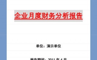  财务月度经营分析模板「财务月度经营分析报告」