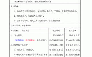 幼儿园教学设计模板及案例范文 幼儿园教学设计模板doc