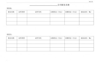 变更股东名册需要过股东会吗-变更前后股东名册模板