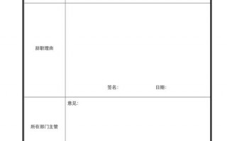  财务部辞职申请表模板「财务辞职报告书模板」