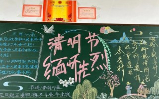  小学生清明节黑板报模板「小学生清明节优秀黑板报」