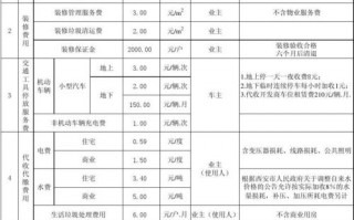 收费清单模板,收费标准清单 