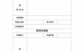 公司费用申请表格 公司费用申请单模板下载