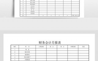 财务月报指什么-财务管理月报表模板