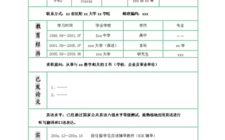 师范应届生求职简历模板 师范应届毕业简历模板