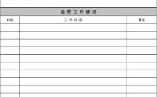 保安队长工作日志模板_保安队长工作日报