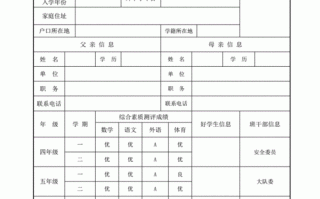 深圳小升初简历模板图片 深圳小升初简历模板