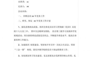  党支部委员会会议记录模板「2023支委会会议记录范文大全」