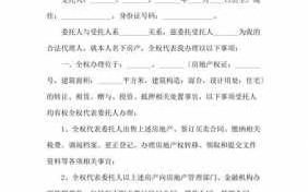 委托处理房产的委托书怎么写?-房产处置委托函模板