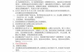 公司清算后财务文件如何处理-公司清算财务报告模板