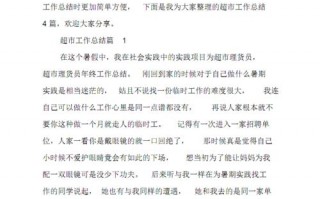  商超总结模板「商超业务工作总结计划」