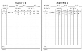 化学品货位卡模板图片 化学品货位卡模板