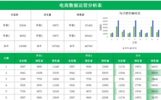 电商运营数据报表模板