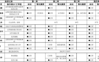 服务巡检表 服务巡检报告模板