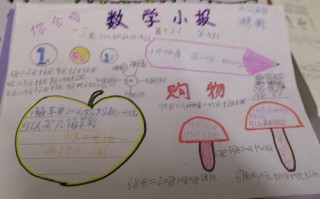 关于买东西的数学小画报 数学买东西小报模板