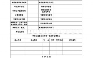 教师个人信息填写模板（教师个人信息包括哪些）