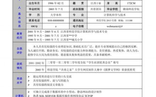 大学毕业简历模板 求职-大学毕业简历免费模板