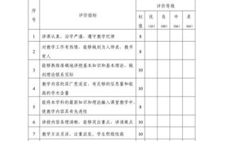  高校老师评价模板「高校教师评估」