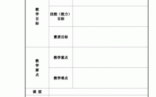  授课教案模板6「教师授课教案模板」