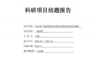 科研结题报告怎么写 科学研究结题报告模板