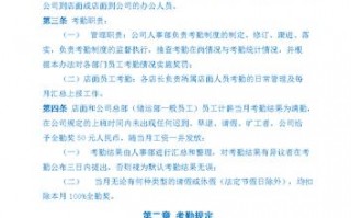  超市简易考勤制度模板「超市员工考核制度细则」