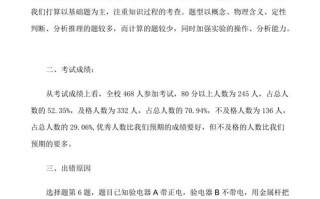 初中物理试卷分析模板_初中物理考试的试卷 分析