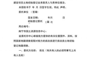  初始登记委托书模板「初始登记委托书模板图片」