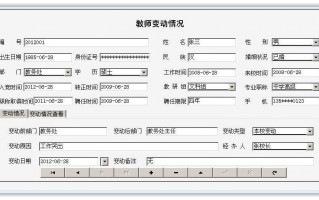 师资资料 师资管理信息系统模板