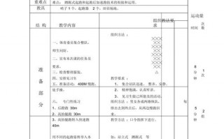 高中的体育课教案模板（高中的体育课教案模板范文）