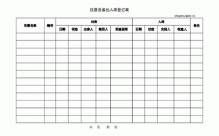 实验设备出入库模板图片