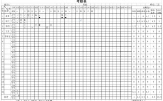 考勤表模板excel