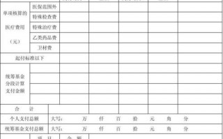 医疗费费用结算表模板