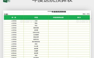  公立医院预算编制模板「公立医院预算编制模板怎么写」