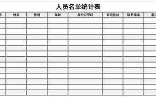 统计人员目录模板_统计人员名单表格模板